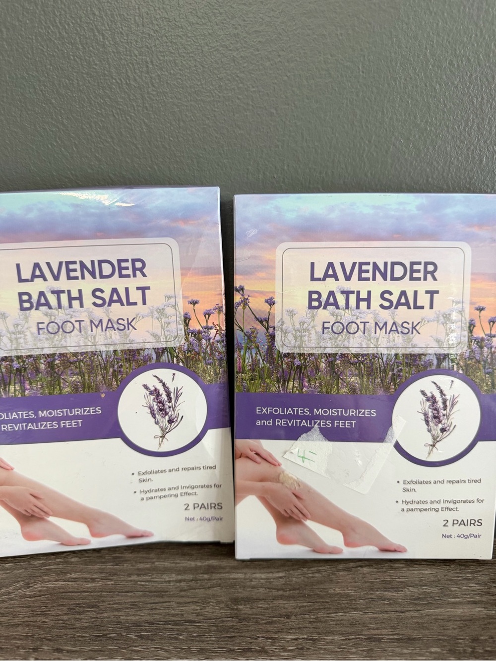 Lavender Bath Salt Foot Mask 2 pack